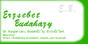 erzsebet budahazy business card